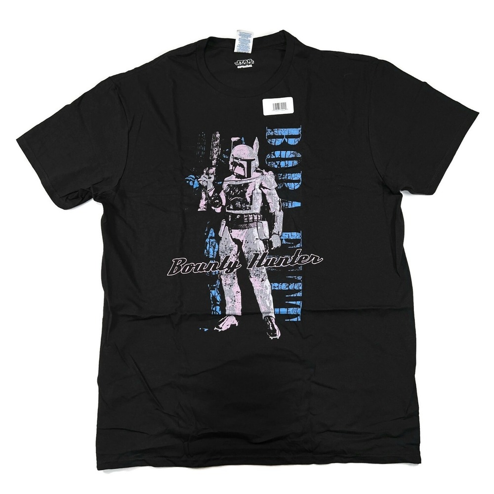 Star Wars Boba Fett T-shirt Mens XL Bounty Hunter Graphic NWT Short Sleeve Black